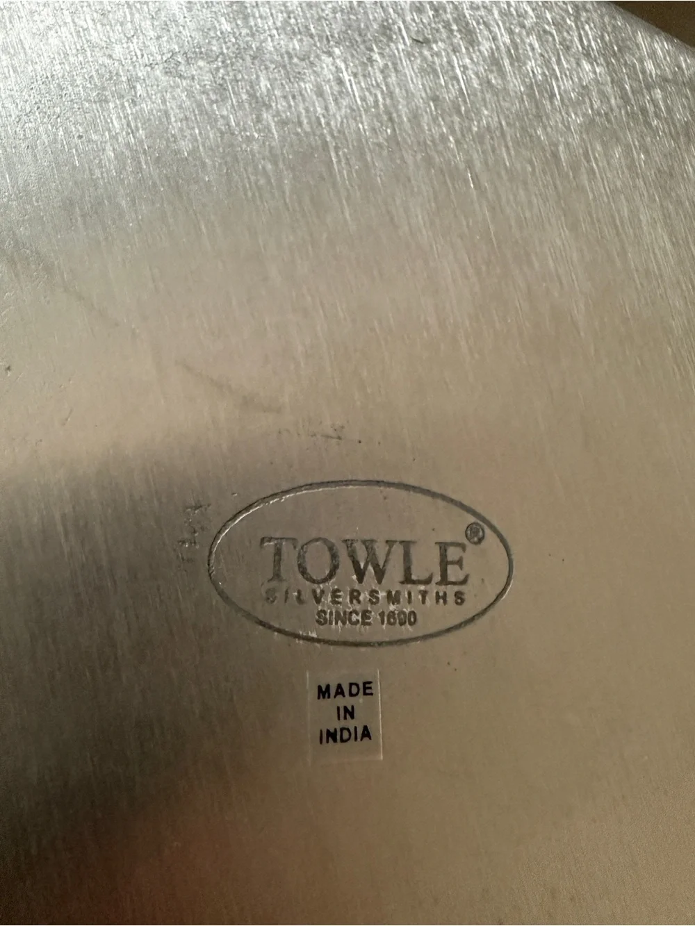 vintage octagonal serving tray & cutting board Towle Silversmiths 2 pieces